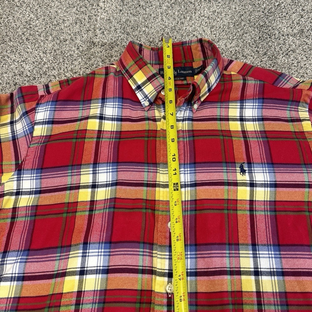 Vintage Men's XL Classic Fit Ralph Lauren Flannel Check Shirt Multicolor - Picture 8 of 12
